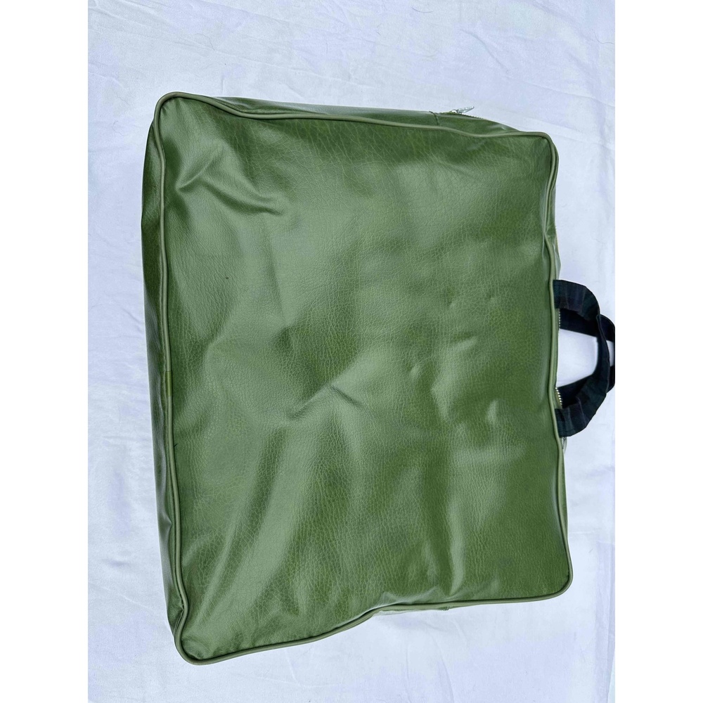 Troy Leisure Blanket Blue Green Plaid Zipper Bag Stadium Seat Cushion USA Made - Picture 2 of 16